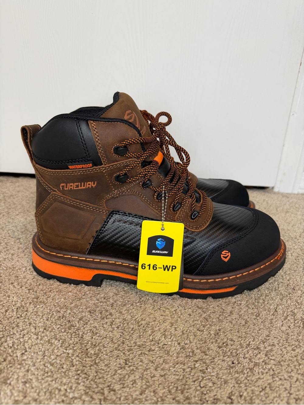 NWT Sureway Men’s Composite Toe Waterproof Work Boots, Sz 10 - Picture 7 of 11
